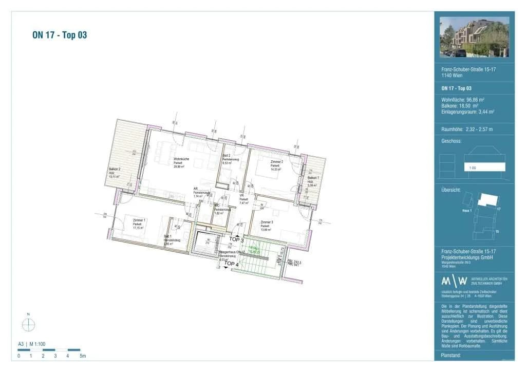 4-Zimmer-Wohnung kaufen in Wien – 96,86 m², € 750.000 – Bild 5 von 5