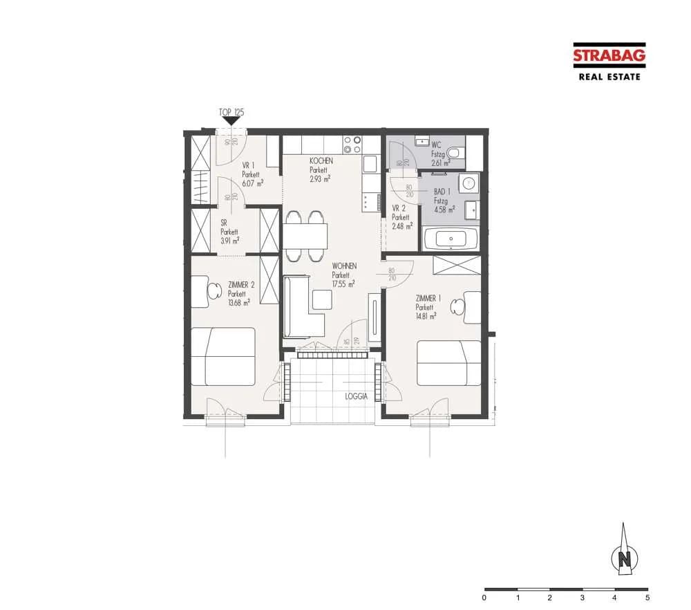 3-Zimmer-Wohnung kaufen in Wien – 68,62 m², € 487.000 – Bild 2 von 2