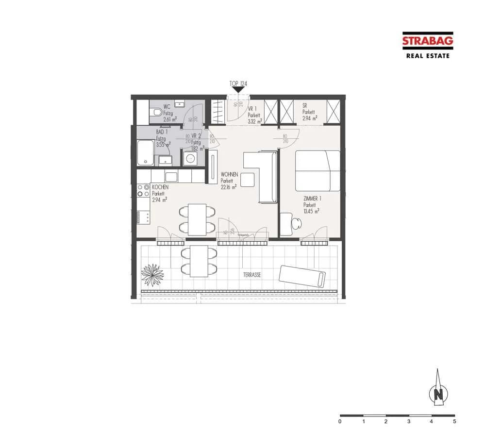 2-Zimmer-Wohnung kaufen in Wien – 52,79 m², € 409.000 – Bild 2 von 2