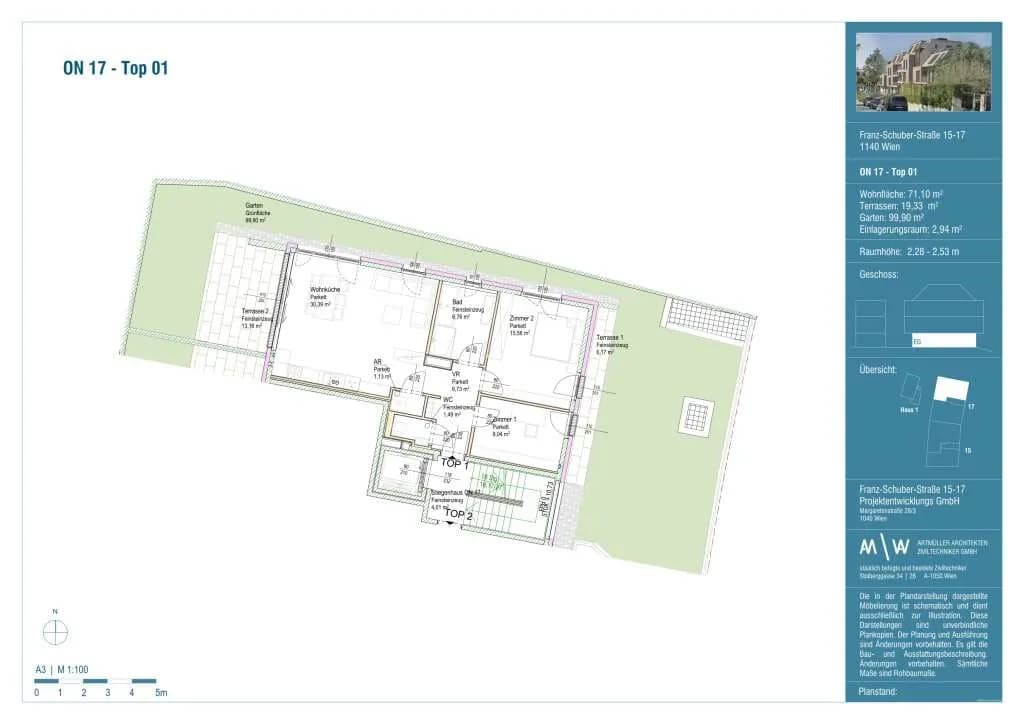 3-Zimmer-Wohnung kaufen in Wien – 71,1 m², € 590.000 – Bild 5 von 5