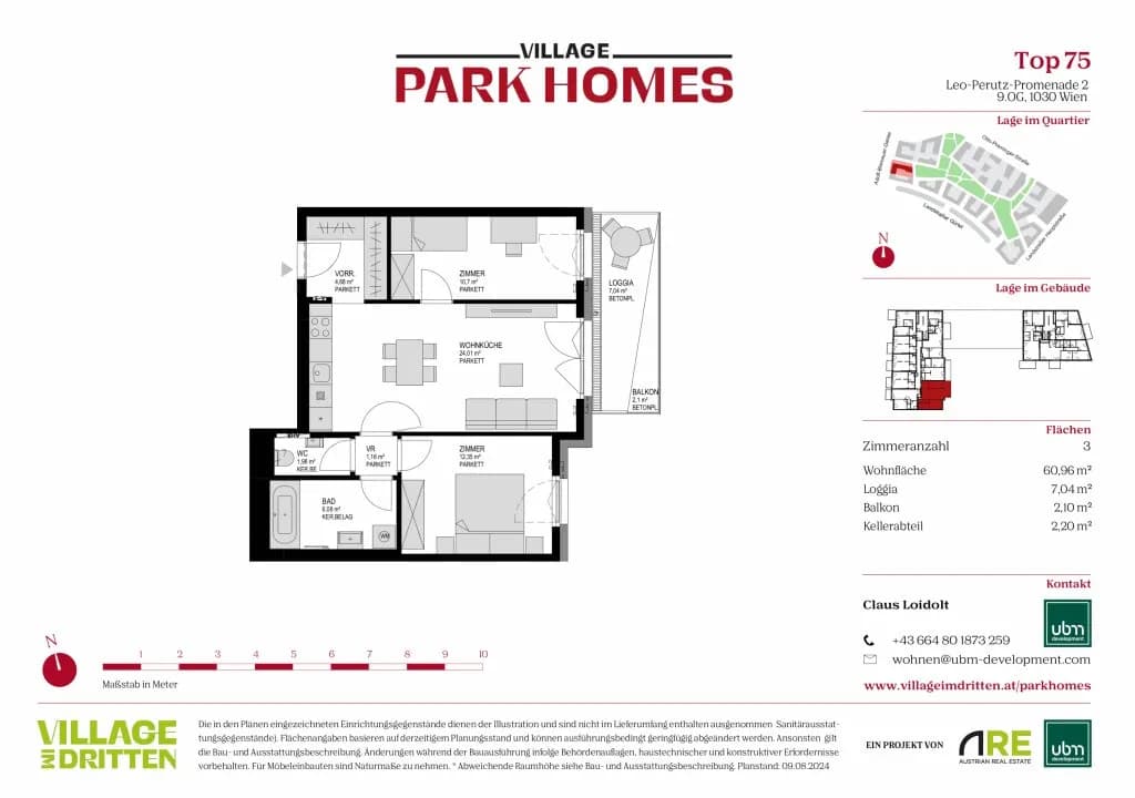 3-Zimmer-Wohnung kaufen in Wien – 60,96 m², € 587.000 – Bild 9 von 9
