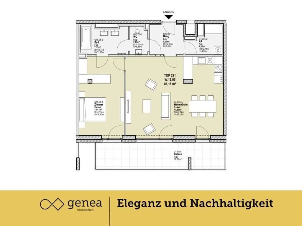 2-Zimmer-Wohnung kaufen in Graz – 81,18 m², € 495.515 – Bild 2 von 13