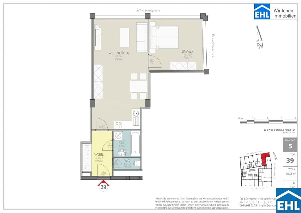 2-Zimmer-Wohnung kaufen in Wien – 52,05 m², € 549.000 – Bild 18 von 18