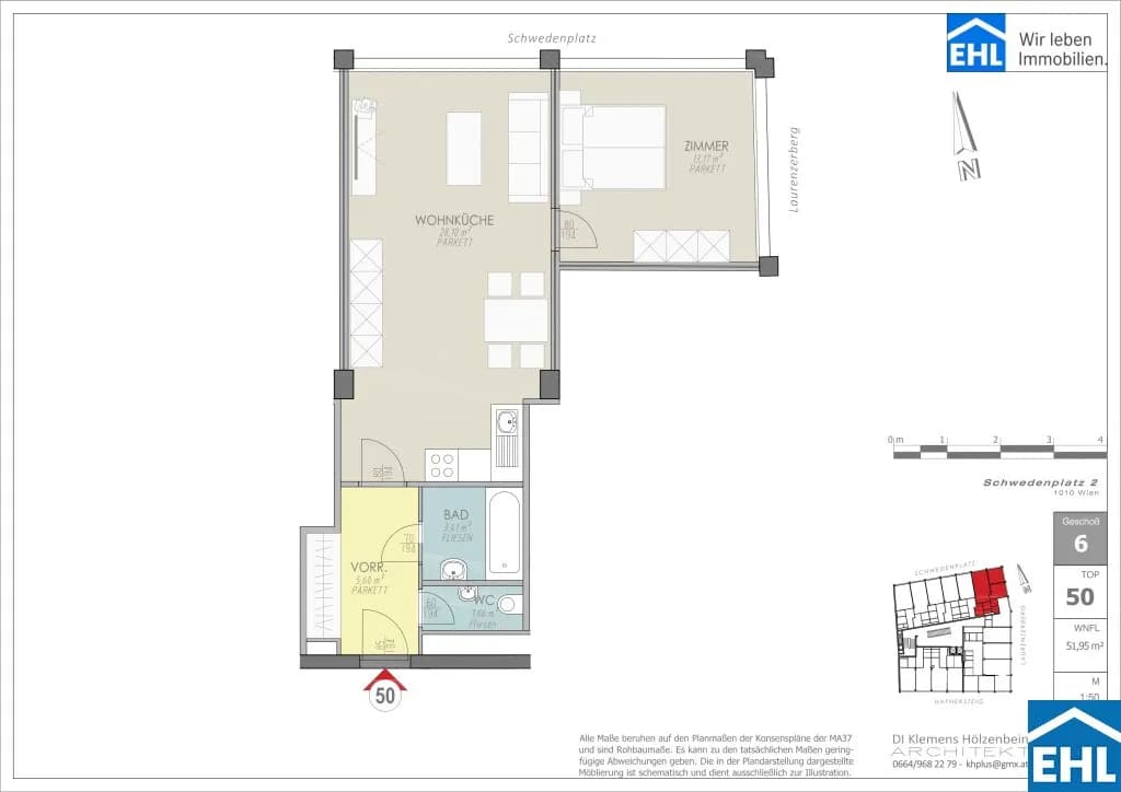 1-Zimmer-Wohnung kaufen in Wien – 51,95 m², € 380.000 – Bild 41 von 41