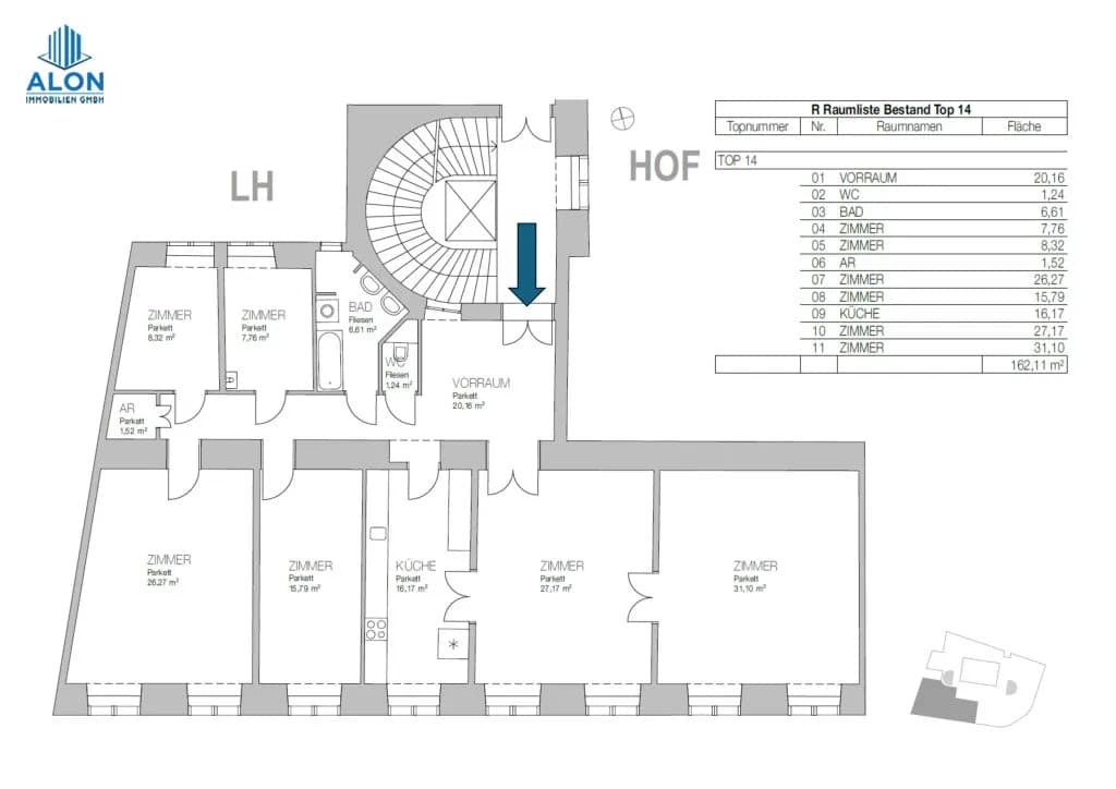 6-Zimmer-Wohnung mieten in Wien – 162,11 m², € 3.600 – Bild 28 von 28