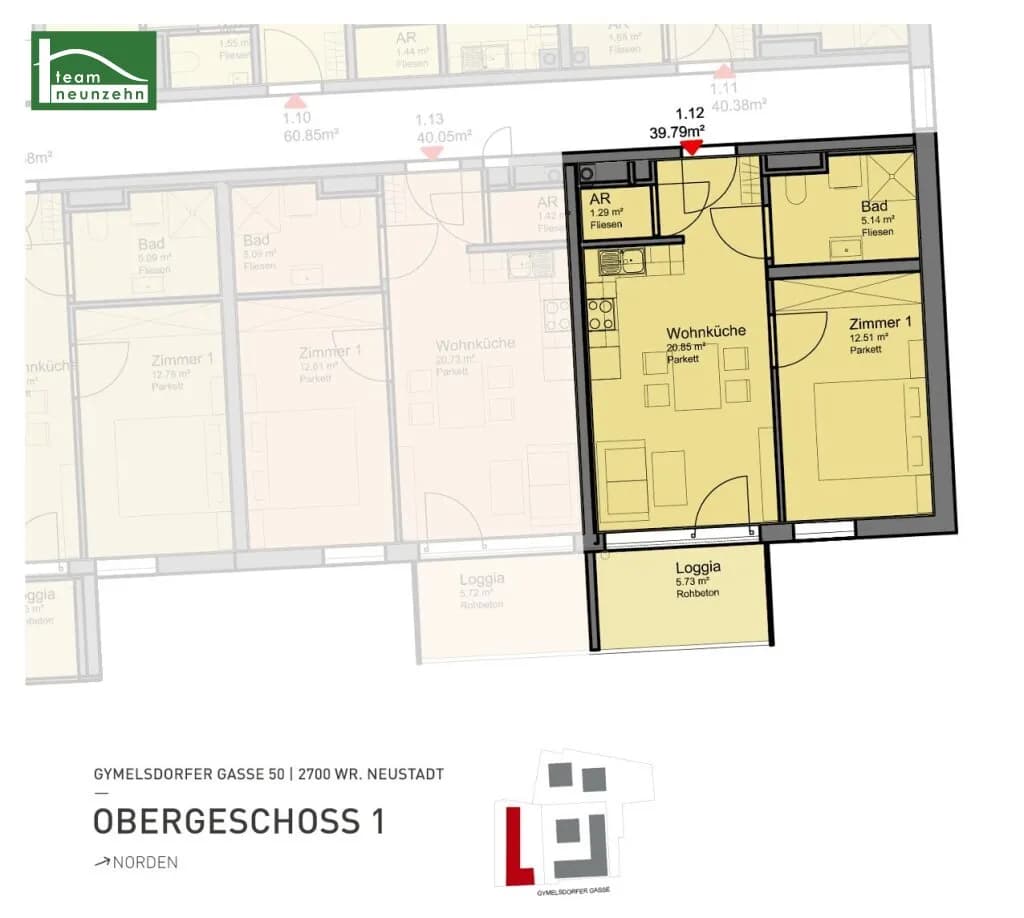 2-Zimmer-Wohnung mieten in Wiener Neustadt – 40,01 m², € 748 – Bild 16 von 16