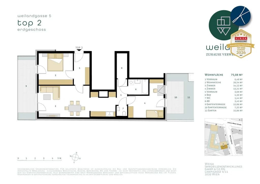3-Zimmer-Wohnung kaufen in Wien – 74,92 m², € 399.000 – Bild 20 von 20
