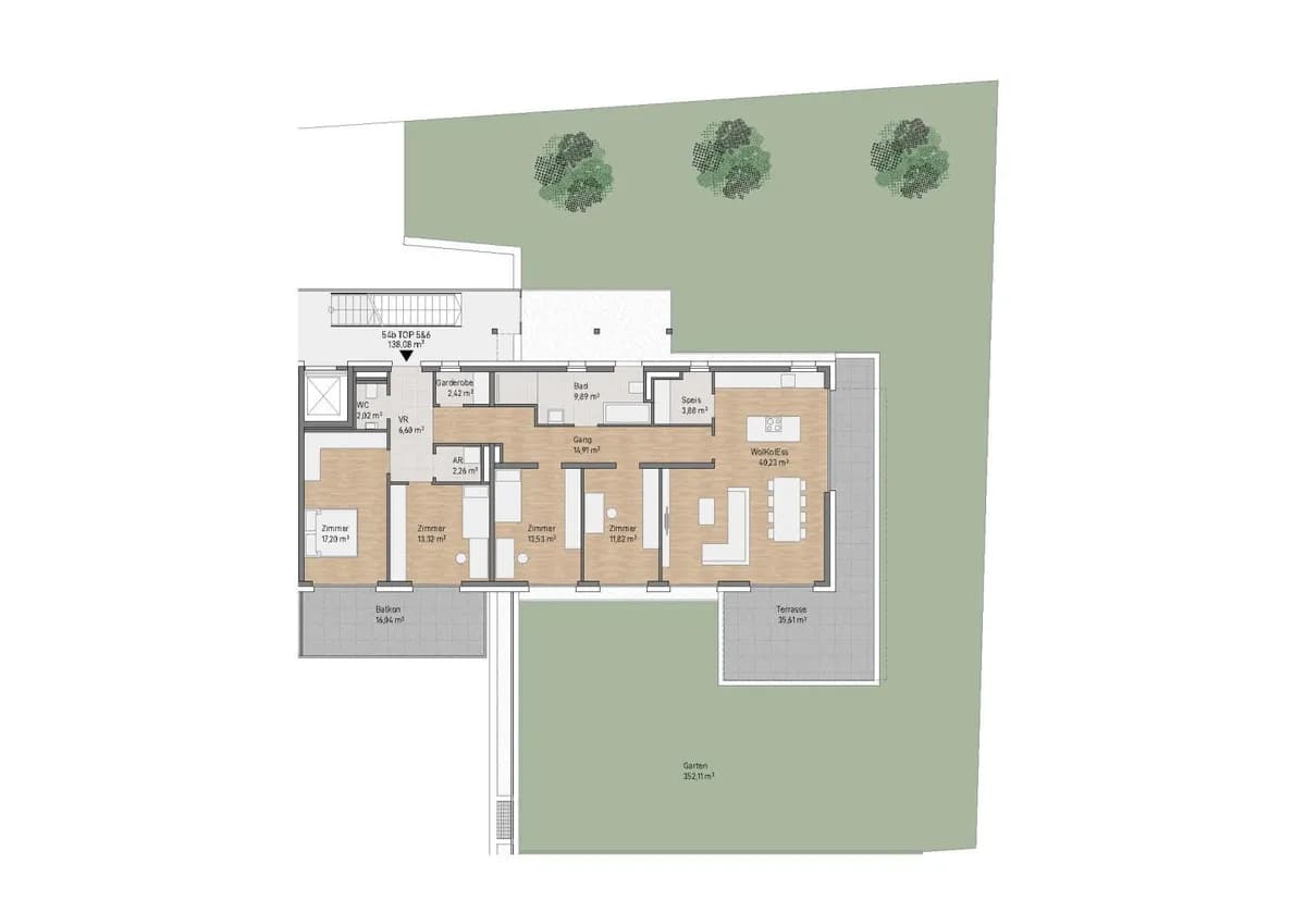 5-Zimmer-Wohnung kaufen in Graz – 138,08 m², € 913.170 – Bild 2 von 4
