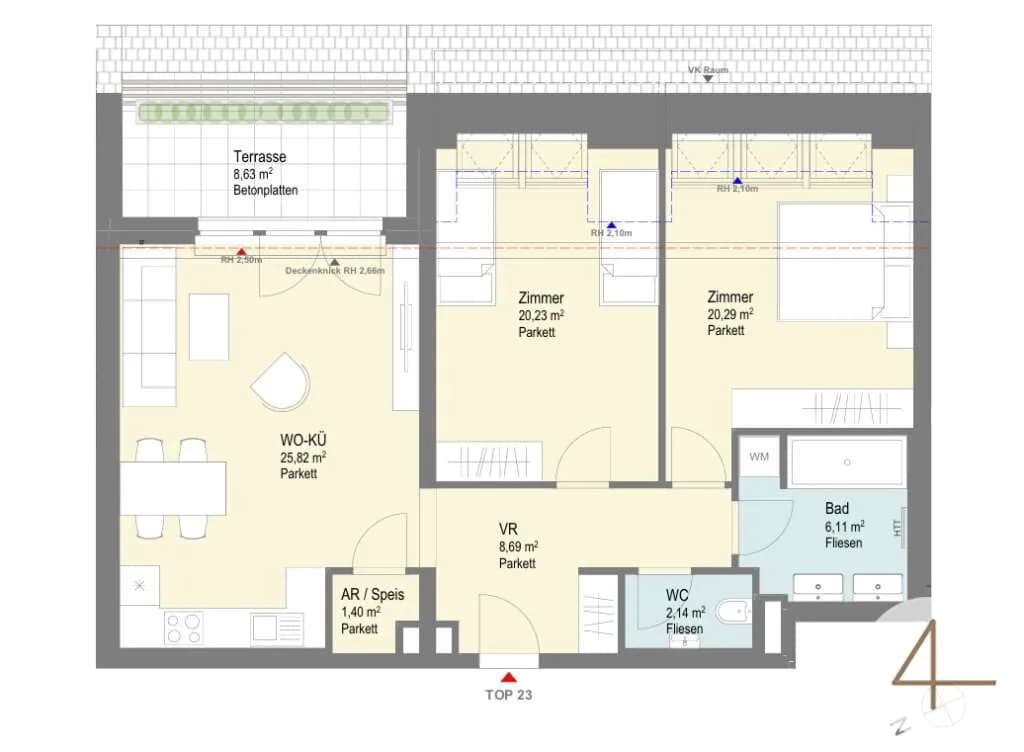 Wohnung kaufen in Tulln – 84,88 m², € 309.555 – Bild 18 von 18