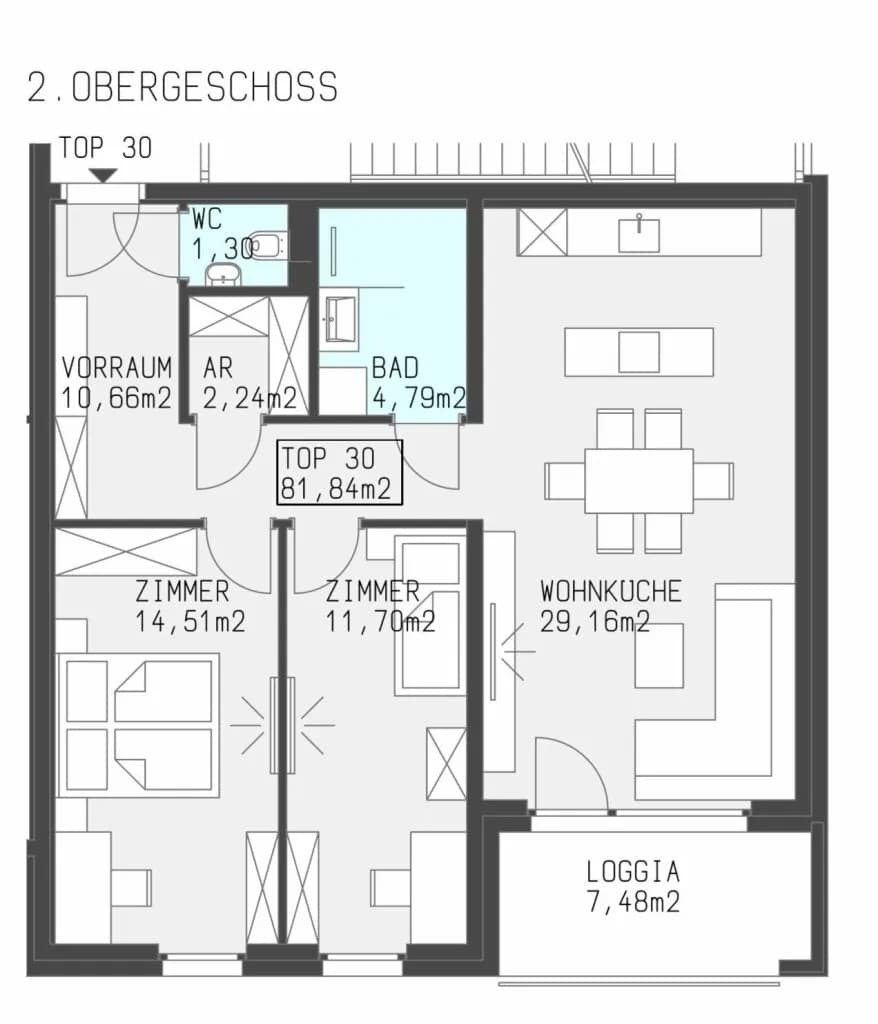 3-Zimmer-Wohnung kaufen in Hollabrunn – 74,36 m², € 340.200 – Bild 9 von 9
