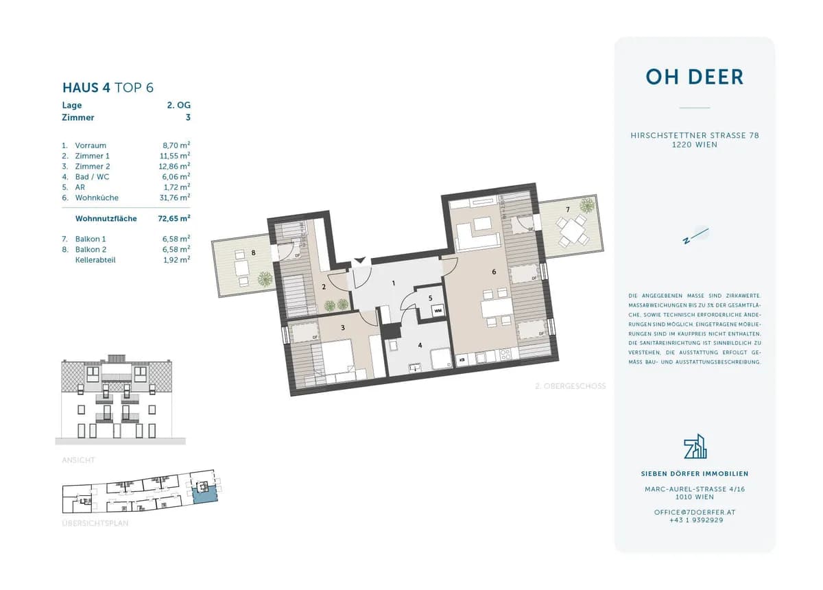 3-Zimmer-Wohnung kaufen in Wien – 72,57 m², € 420.000 – Bild 4 von 11