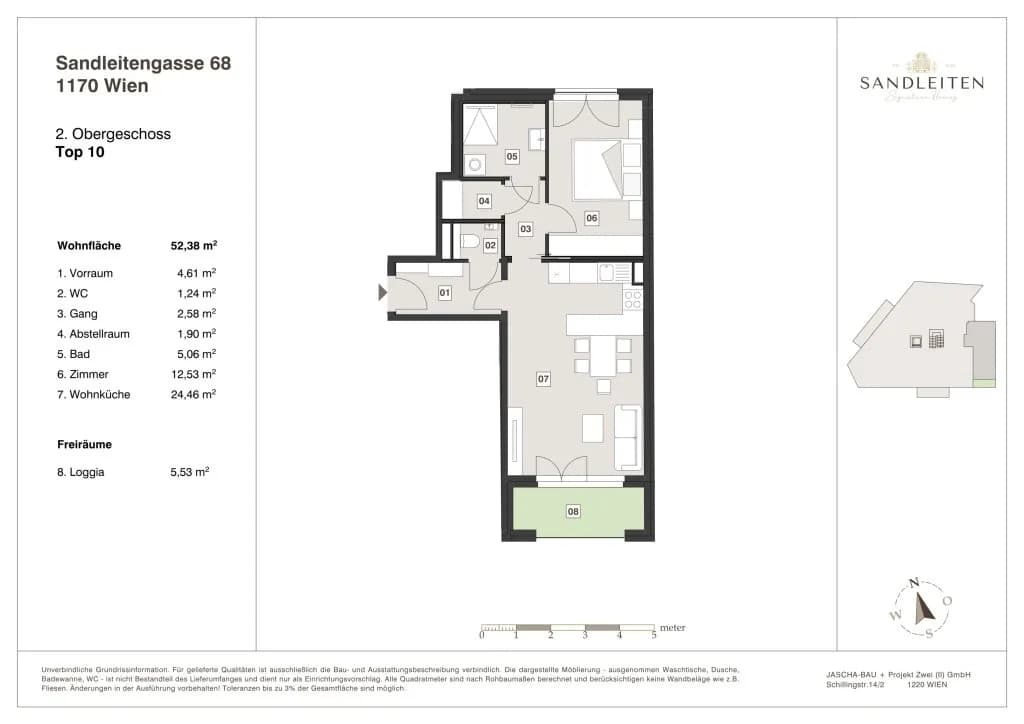 2-Zimmer-Wohnung kaufen in Wien – 52,38 m², € 449.000 – Bild 12 von 12