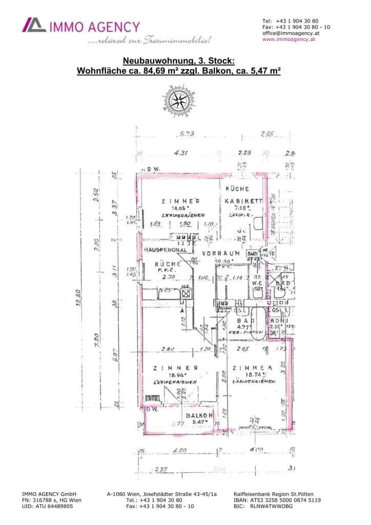 3-Zimmer-Wohnung kaufen in Wien – 84,69 m², € 549.000 – Bild 14 von 14
