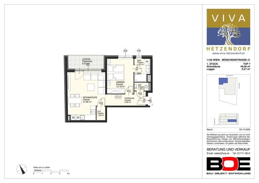 2-Zimmer-Wohnung kaufen in Wien – 51,9 m², € 369.600 – Bild 7 von 7