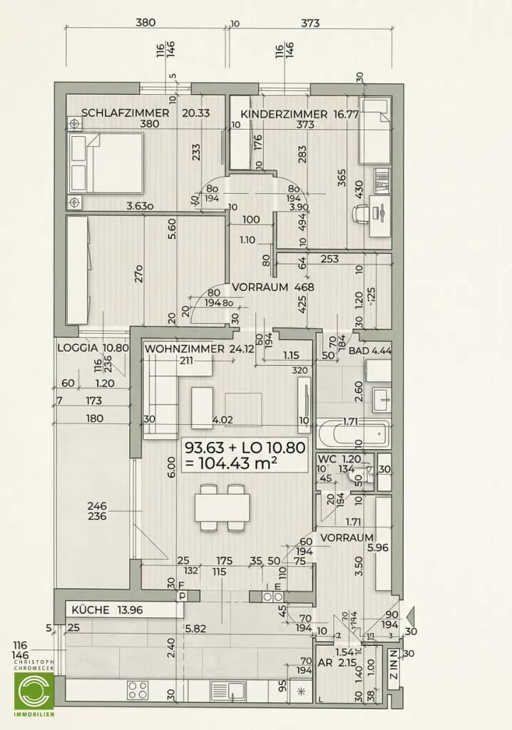 4-Zimmer-Wohnung mieten in Mödling – 93,63 m², € 1.438 – Bild 53 von 53