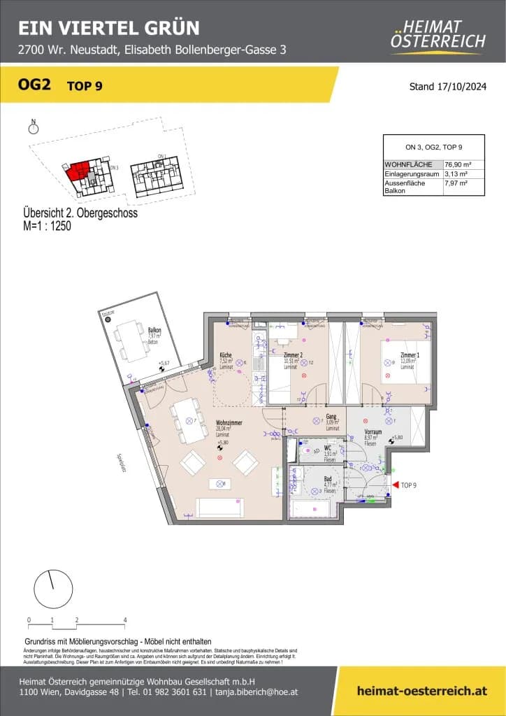 3-Zimmer-Wohnung kaufen in Wiener Neustadt – 77,45 m², € 241.377 – Bild 32 von 41