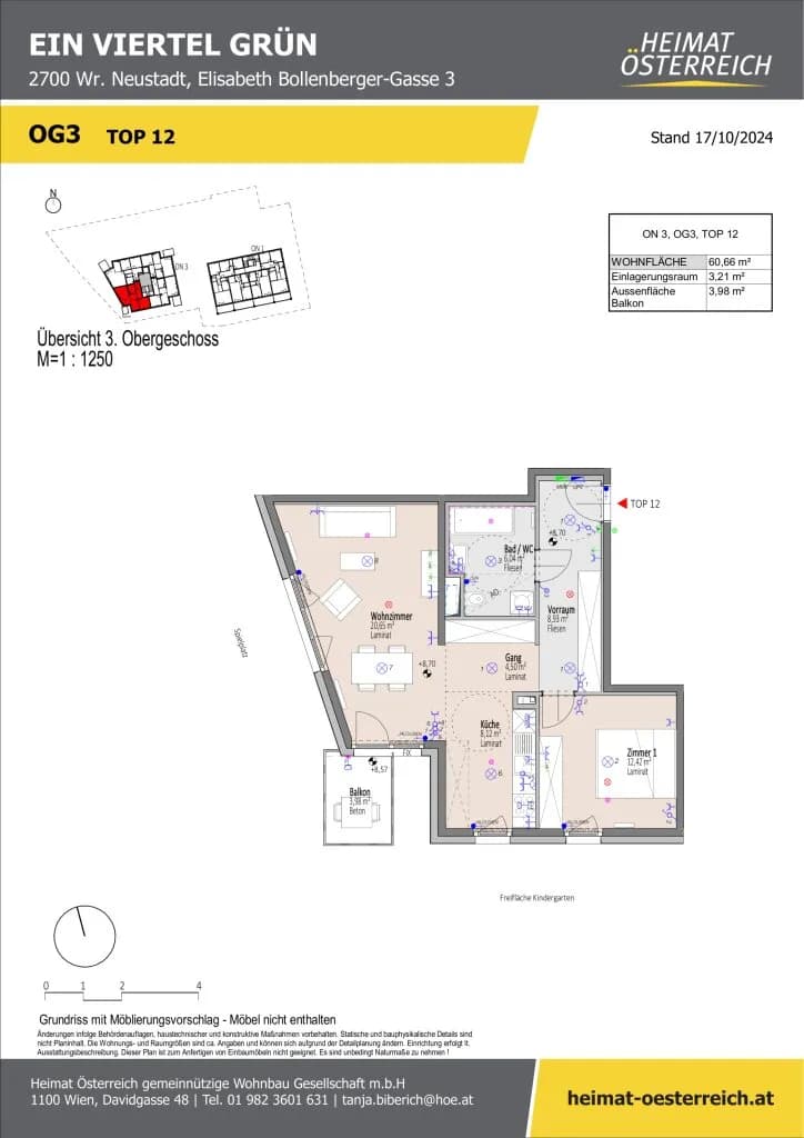 2-Zimmer-Wohnung kaufen in Wiener Neustadt – 60,66 m², € 193.102 – Bild 29 von 38