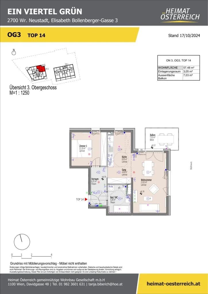 2-Zimmer-Wohnung kaufen in Wiener Neustadt – 57,5 m², € 187.738 – Bild 32 von 41