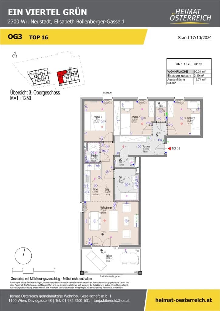4-Zimmer-Wohnung kaufen in Wiener Neustadt – 90,55 m², € 313.790 – Bild 38 von 47