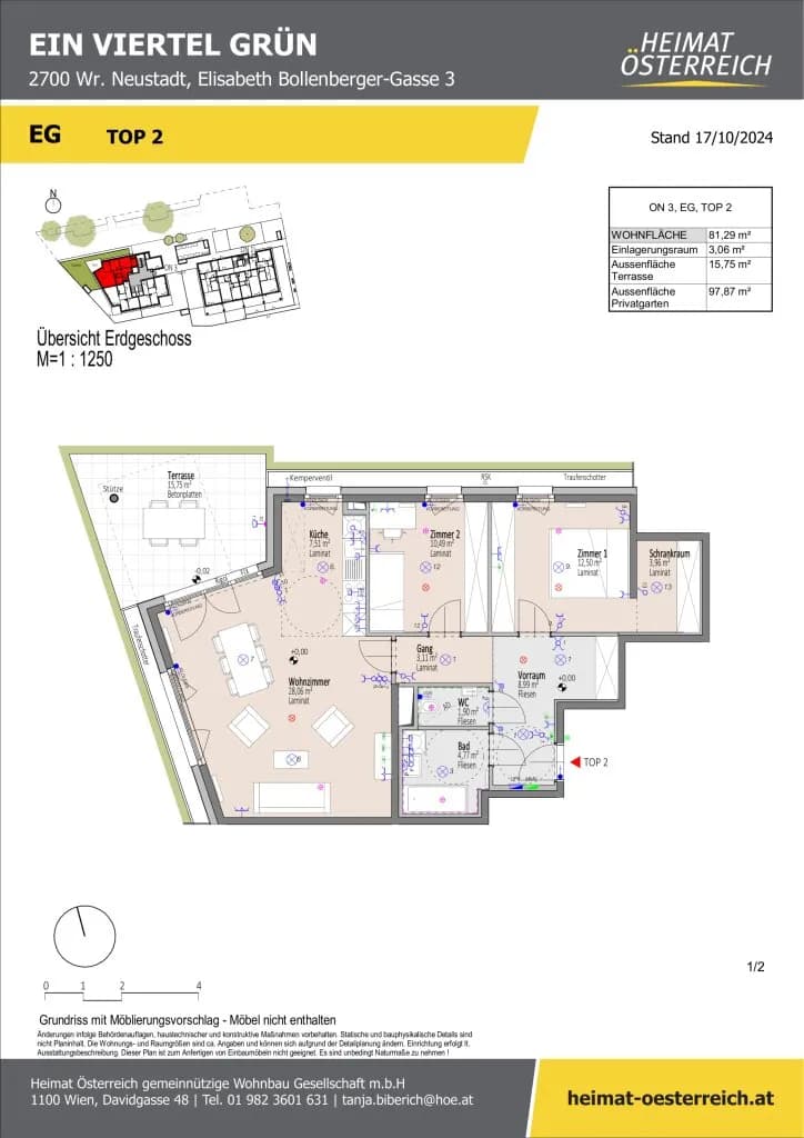 3-Zimmer-Wohnung kaufen in Wiener Neustadt – 81,29 m², € 284.289 – Bild 34 von 44