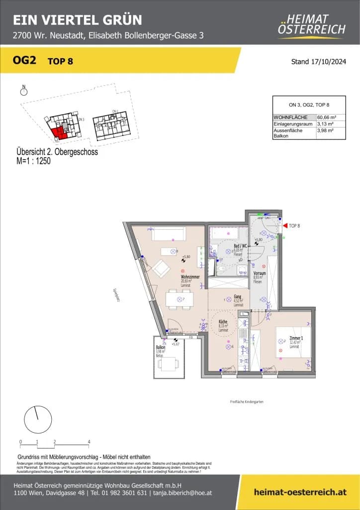 2-Zimmer-Wohnung kaufen in Wiener Neustadt – 60,66 m², € 190.420 – Bild 32 von 41
