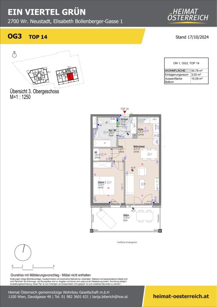 2-Zimmer-Wohnung kaufen in Wiener Neustadt – 50,78 m², € 171.646 – Bild 30 von 39