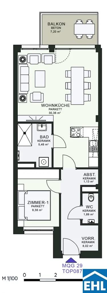 2-Zimmer-Wohnung mieten in Graz – 56,68 m², € 878 – Bild 7 von 7