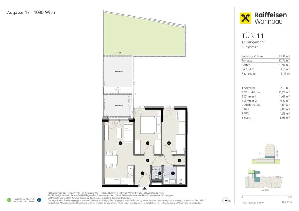 3-Zimmer-Wohnung kaufen in Wien – 53,13 m², € 519.500 – Bild 5 von 5