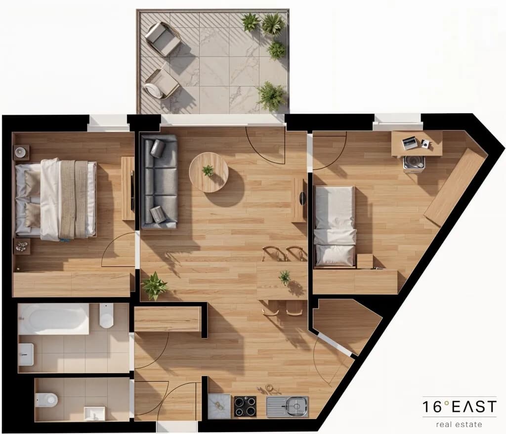 3-Zimmer-Wohnung kaufen in Wien – 60,38 m², € 436.635 – Bild 3 von 8
