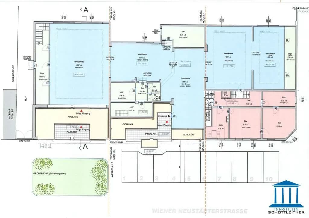 Gewerbeimmobilie mieten in Wiener Neustadt Land – 549 m², € 4.240 – Bild 21 von 22