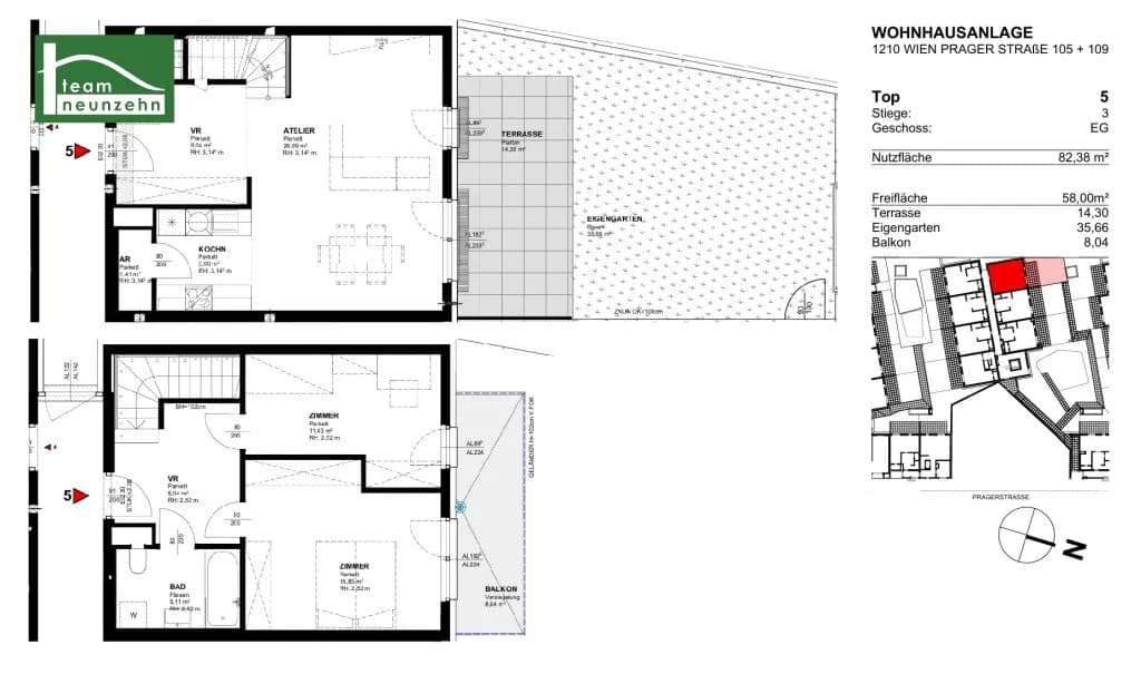 3-Zimmer-Wohnung mieten in Wien – 82,38 m², € 1.640 – Bild 20 von 20
