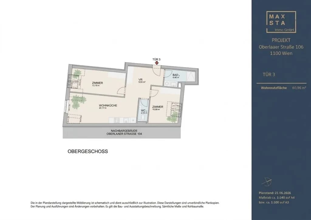 3-Zimmer-Wohnung kaufen in Wien – 60,96 m², € 396.240 – Bild 6 von 6