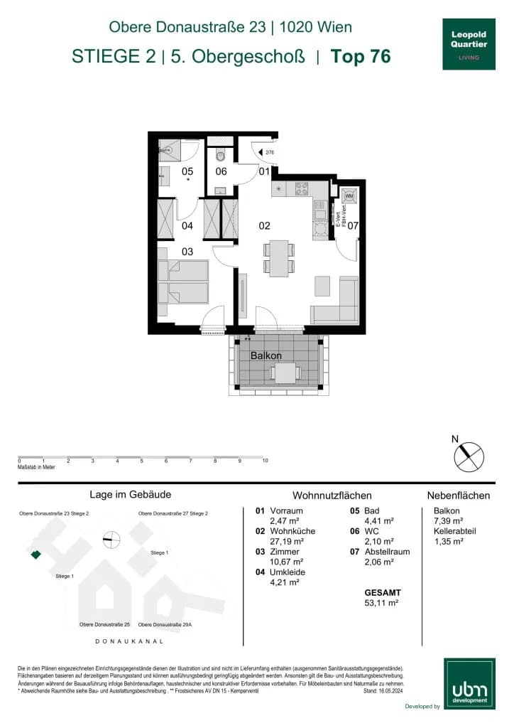 2-Zimmer-Wohnung kaufen in Wien – 53,8 m², € 593.000 – Bild 17 von 17