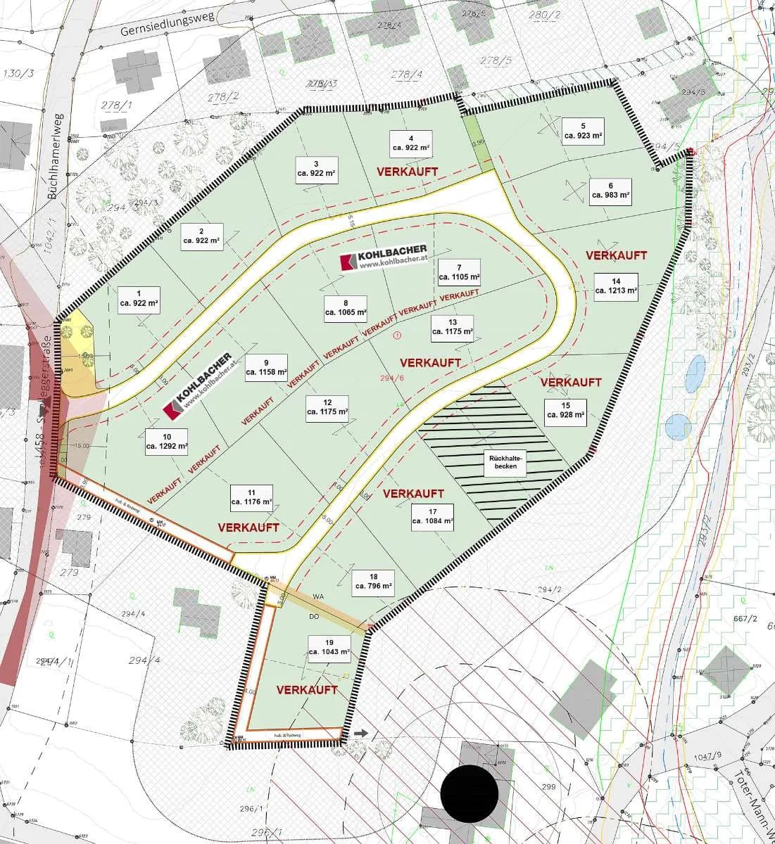 Grundstück kaufen in Weiz – 796 m², € 30.248 – Bild 2 von 7