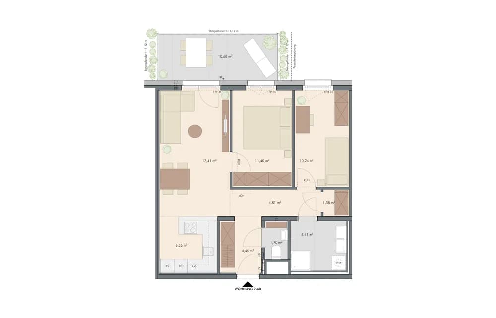 3-Zimmer-Wohnung kaufen in Wien – 63,15 m², € 440.000 – Bild 12 von 12