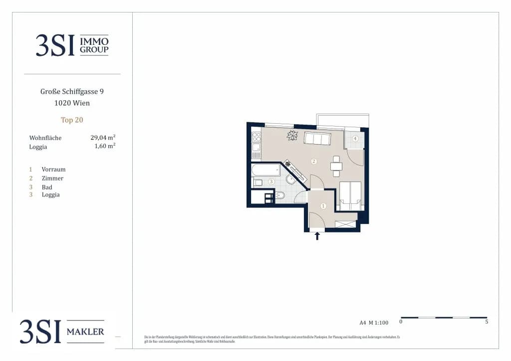 1-Zimmer-Wohnung kaufen in Wien – 29,04 m², € 299.000 – Bild 14 von 14