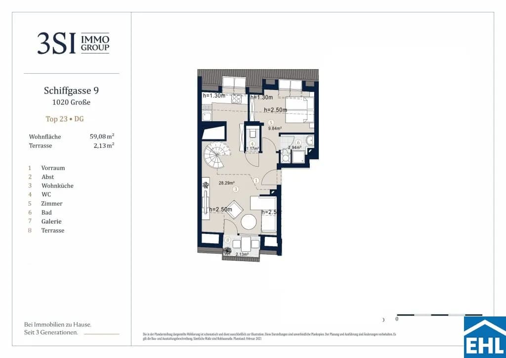3-Zimmer-Wohnung kaufen in Wien – 59,08 m², € 569.000 – Bild 22 von 23