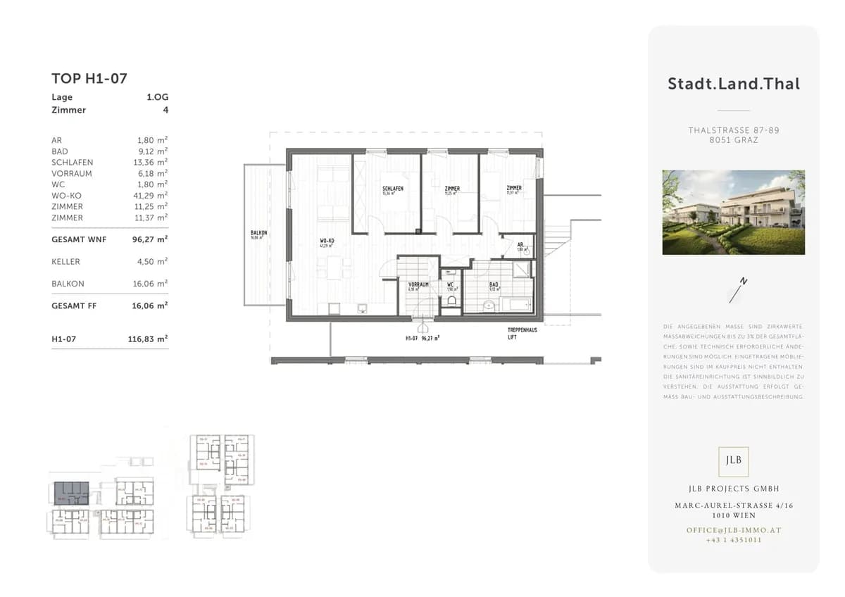 4-Zimmer-Wohnung kaufen in Graz – 96,43 m², € 390.000 – Bild 3 von 12