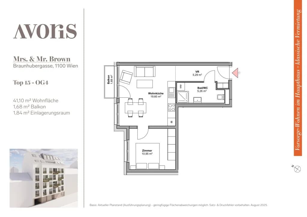 2-Zimmer-Wohnung kaufen in Wien – 41 m², € 229.000 – Bild 4 von 4