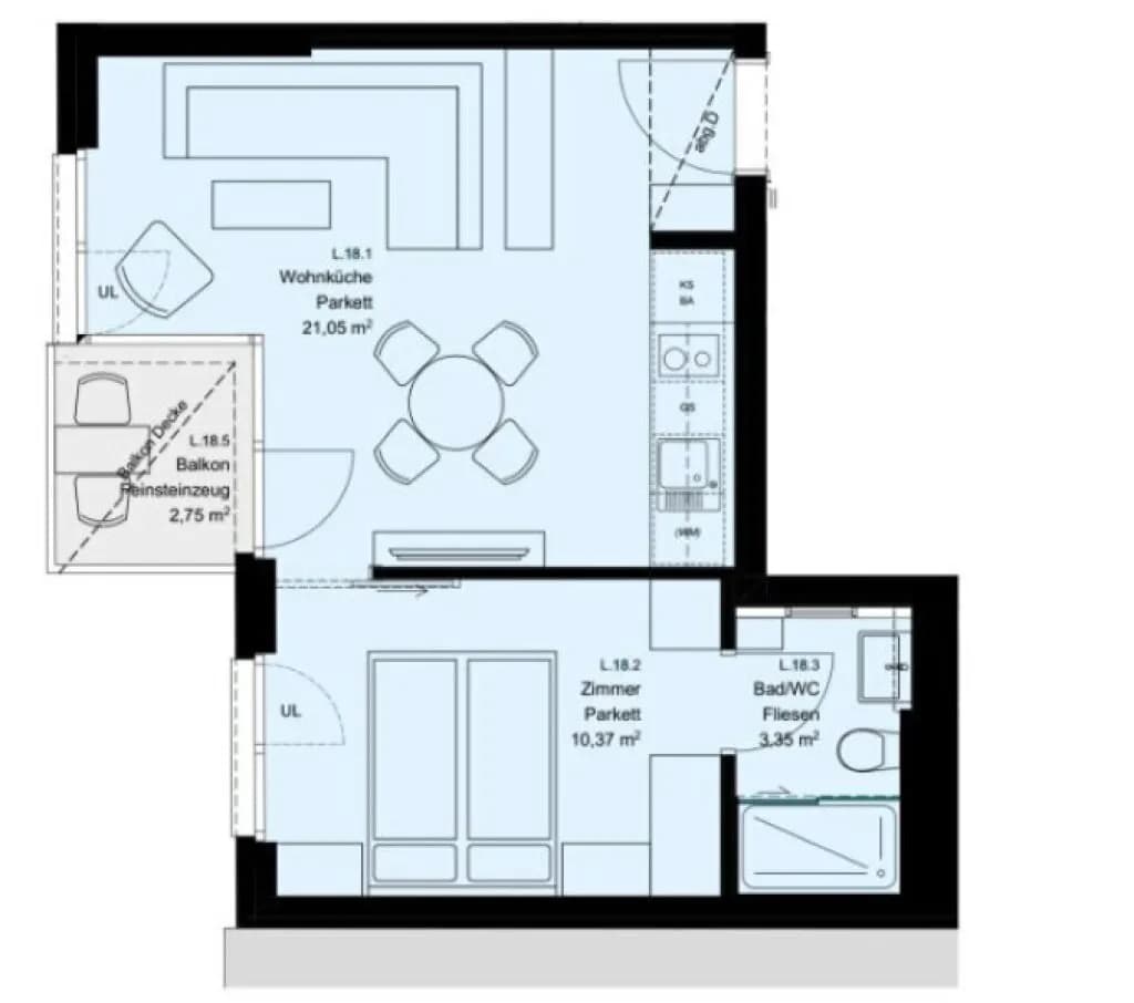 2-Zimmer-Wohnung kaufen in Wien – 34,77 m², € 219.900 – Bild 8 von 8