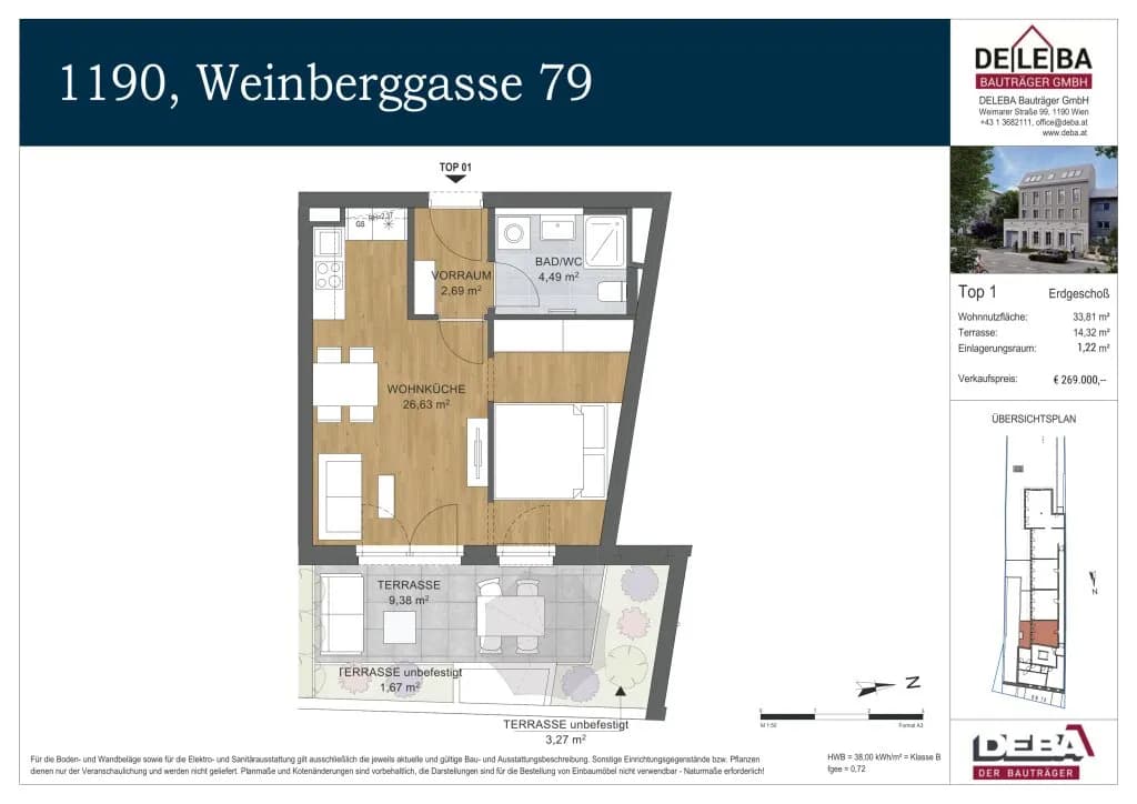 2-Zimmer-Wohnung kaufen in Wien – 33,73 m², € 269.000 – Bild 11 von 11