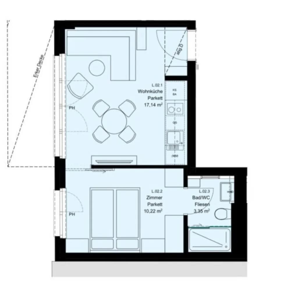 2-Zimmer-Wohnung kaufen in Wien – 30,7 m², € 179.000 – Bild 3 von 3