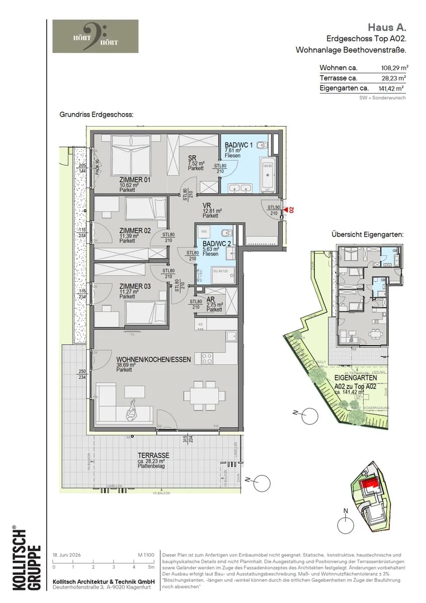 4-Zimmer-Wohnung kaufen in Klagenfurt – 108,29 m², € 885.100 – Bild 7 von 7