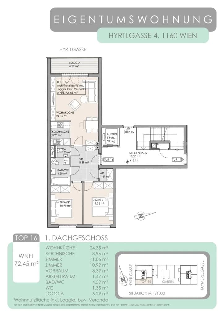 3-Zimmer-Wohnung kaufen in Wien – 72,45 m², € 439.000 – Bild 14 von 14