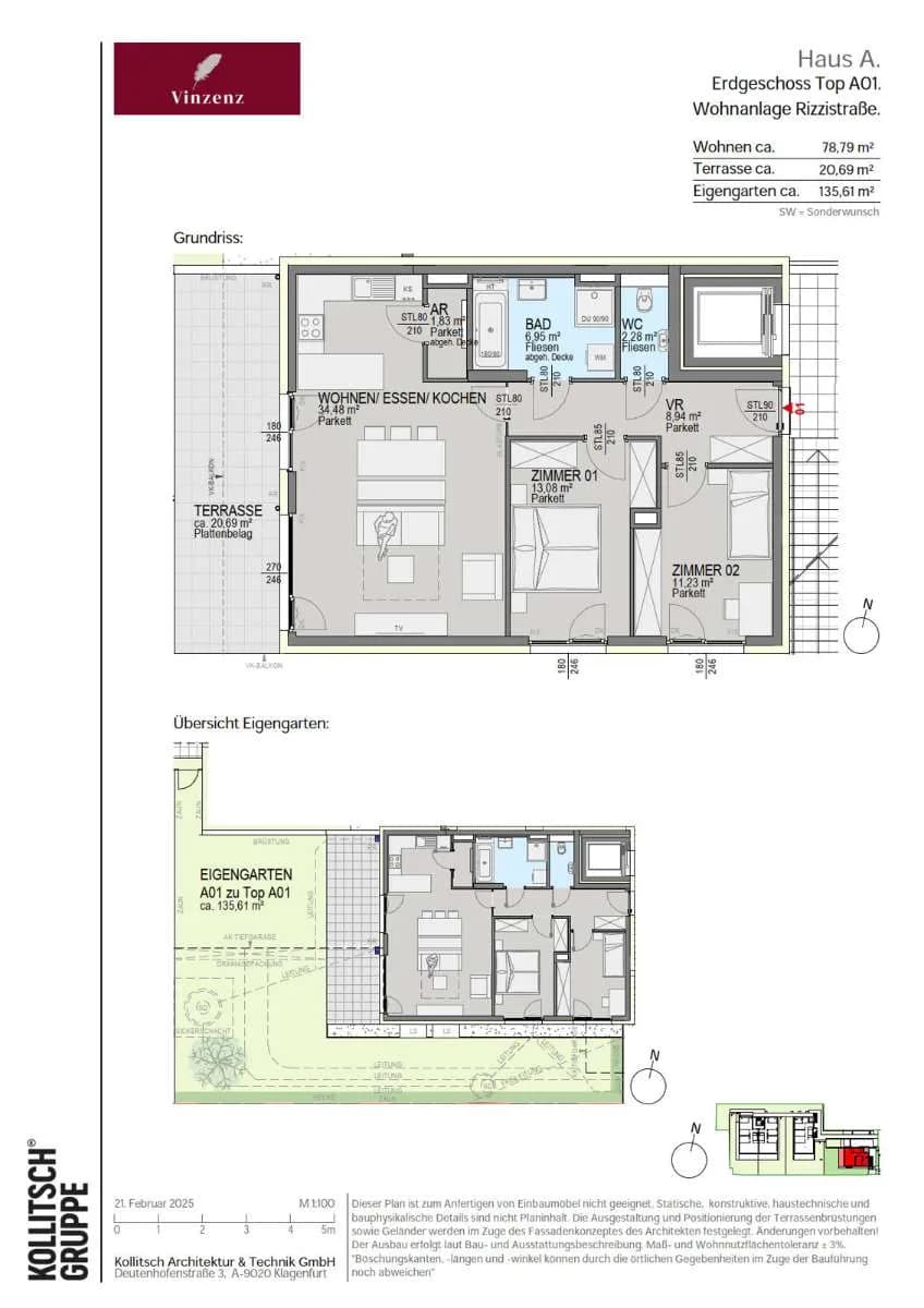 3-Zimmer-Wohnung kaufen in Klagenfurt – 78,79 m², € 706.800 – Bild 2 von 22