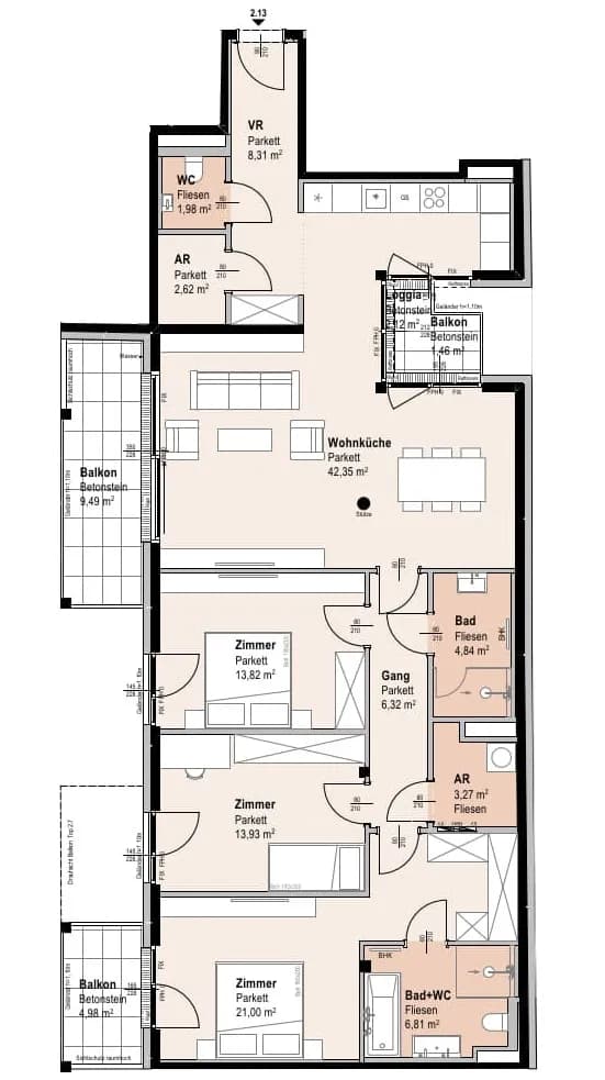 4-Zimmer-Wohnung kaufen in Wien – 125,33 m², € 1.145.700 – Bild 14 von 14