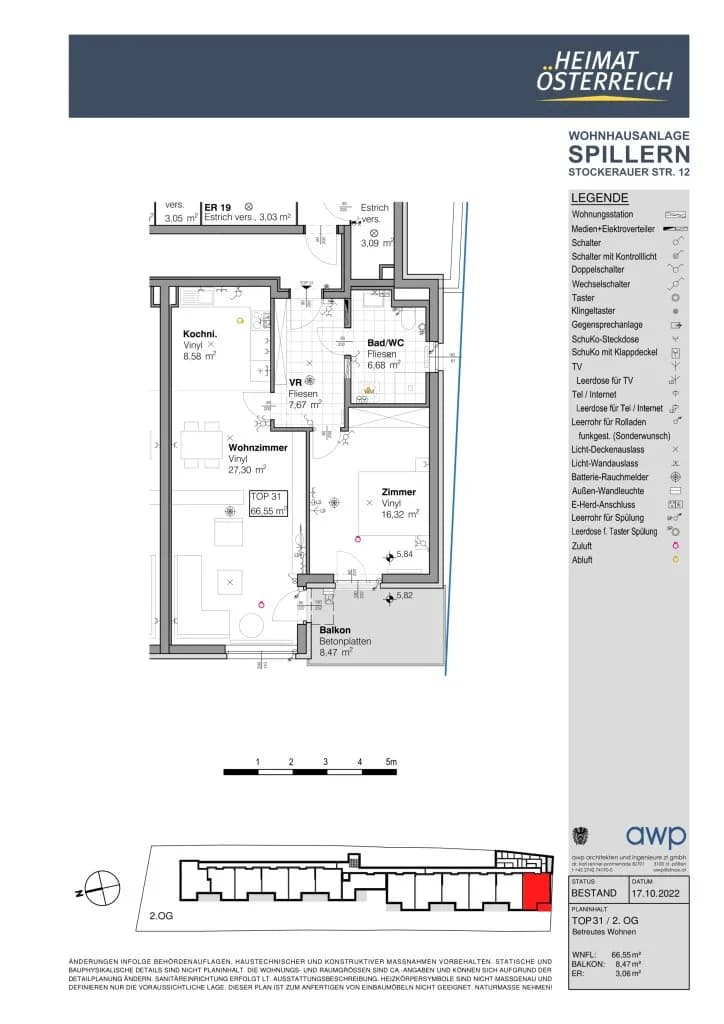 2-Zimmer-Wohnung mieten in Korneuburg – 66,55 m², € 868 – Bild 17 von 23