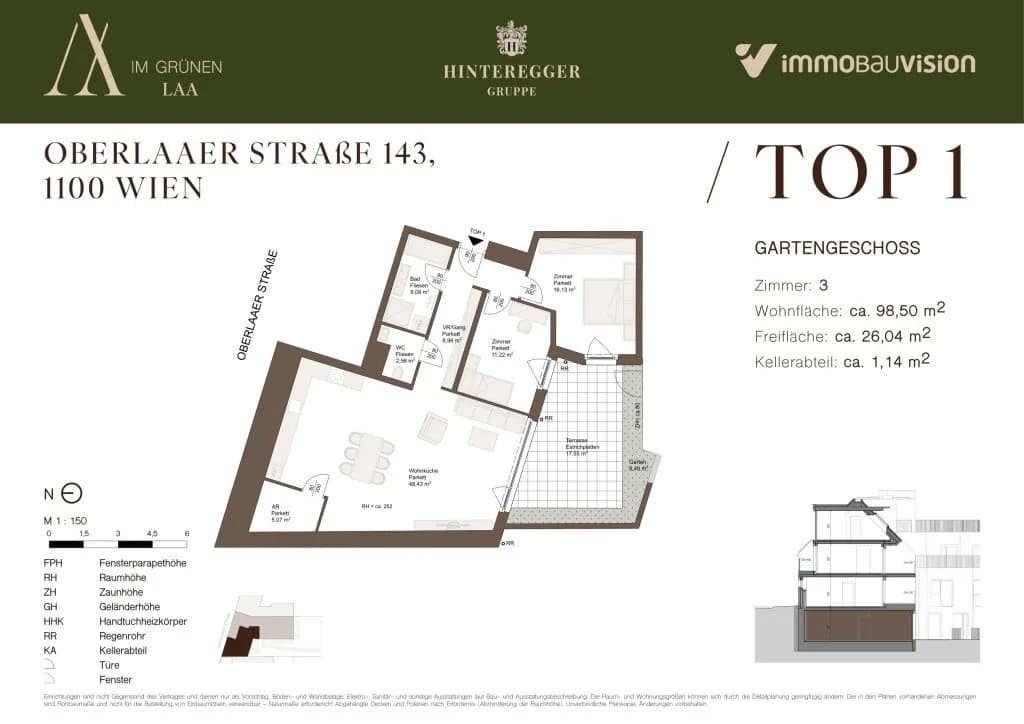 3-Zimmer-Wohnung kaufen in Wien – 98,5 m², € 589.000 – Bild 4 von 4