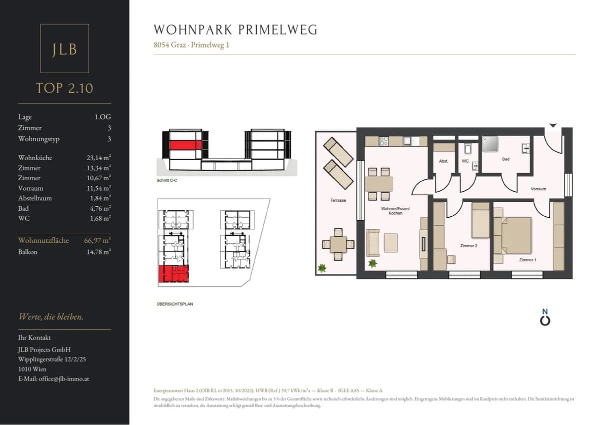 3-Zimmer-Wohnung kaufen in Graz – 66,97 m², € 259.550 – Bild 15 von 15
