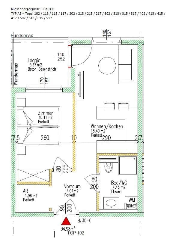 2-Zimmer-Wohnung mieten in Graz – 40,47 m², € 590 – Bild 10 von 10